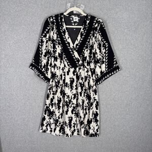 Cabi Dress XS Mini X Factor Wrap Flowy Boho Neutrals‎ Resort Southwest 6369 NEW